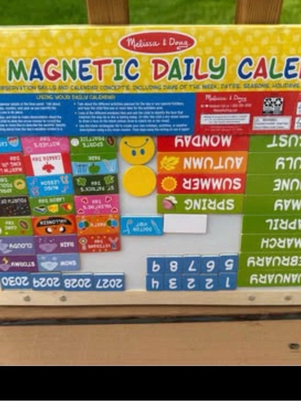 NEW - Melissa & Doug My Magnetic Daily Calendar - Dates Seasons Holidays & More